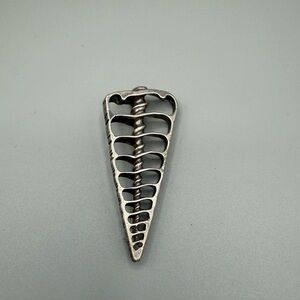 Sterling Spiral Shell Pendant brooch